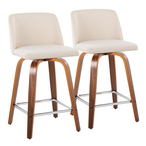 Toriano 24" Fixed-height Counter Stool - Set Of 2